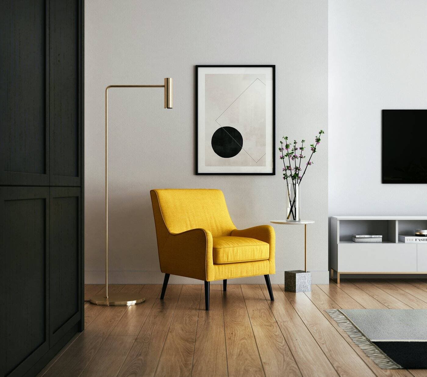 Linen three-seat sofa — view 4